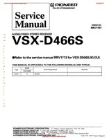 Pioneer VSXD466S Audio System Operating Manual